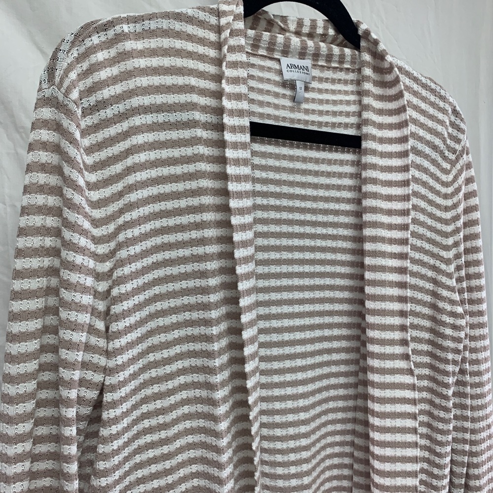 Two piece Armani Collezioi striped sweater set EUC